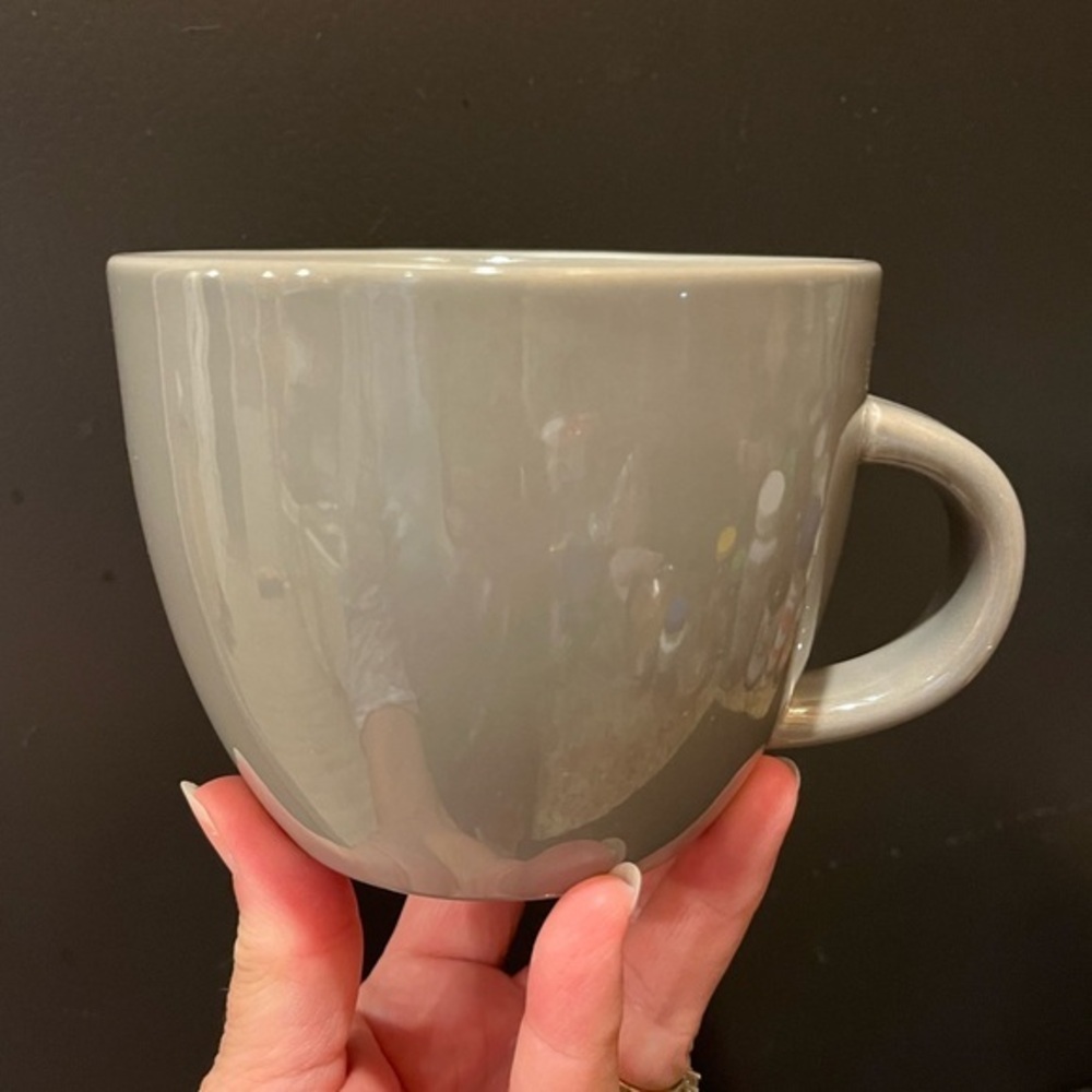 NWT Threshold Elegant Gray Ceramic Mug 20 oz.